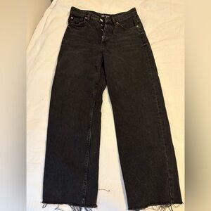 Zara Women's Black Straight Leg Jeans